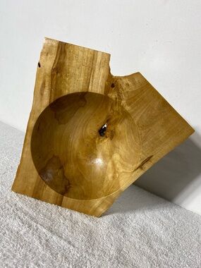 Hand Crafted Rustic Winged Live Edge Wooden Bowl Decorative Bowl Boho Cabincore